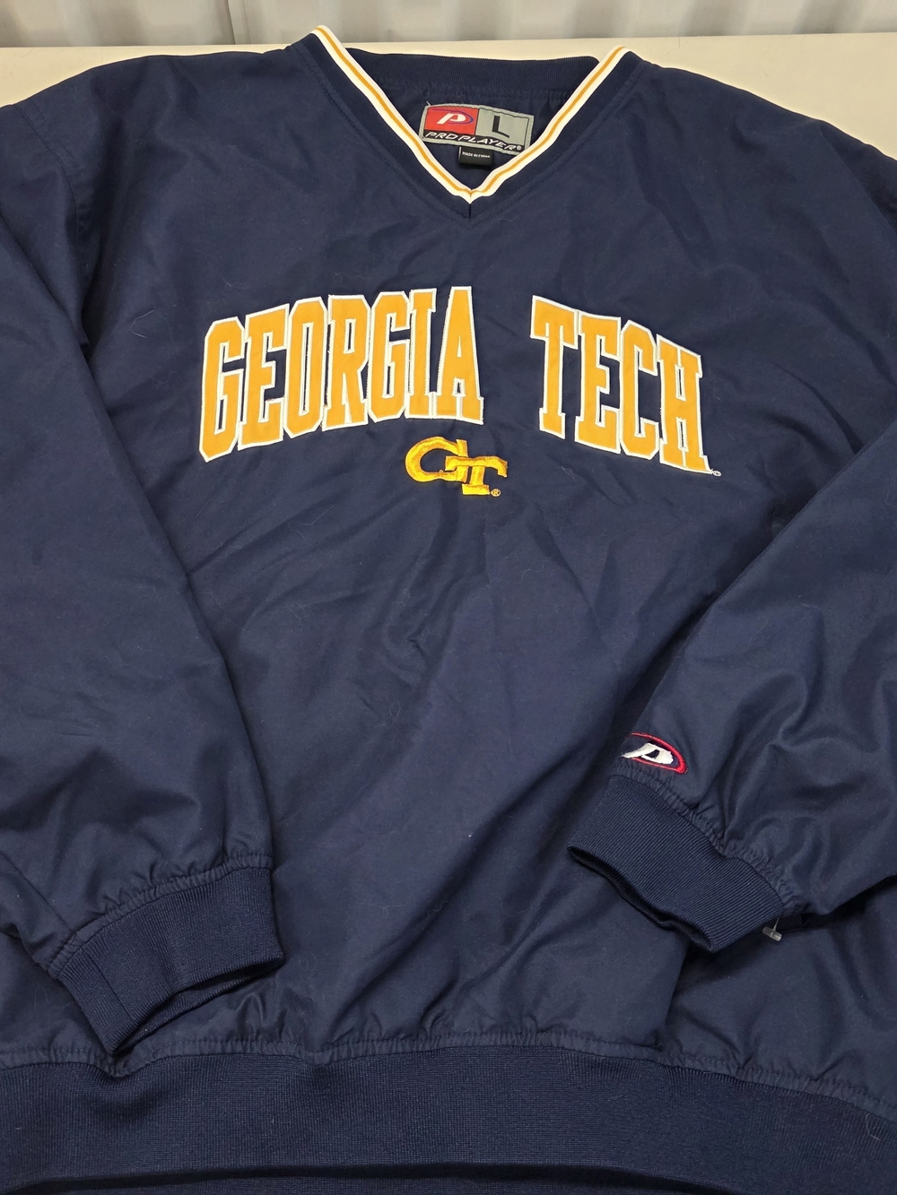 Vintage Georgia Tech Pro Player Jacket Embroidered Pullover Windbreaker Men's